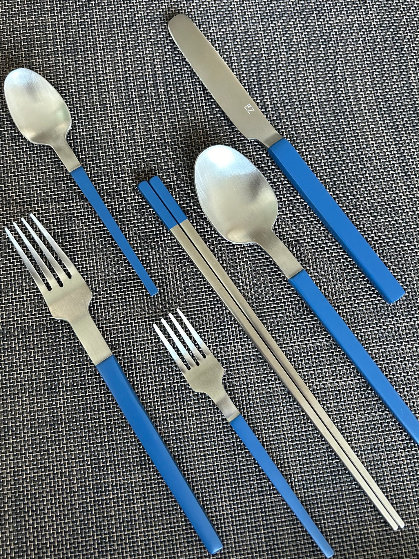 Sapphire Blue Cutlery Set Of 5