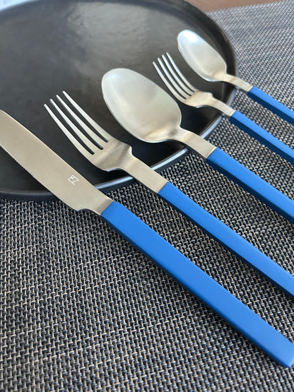 Sapphire Blue Cutlery Set Of 5