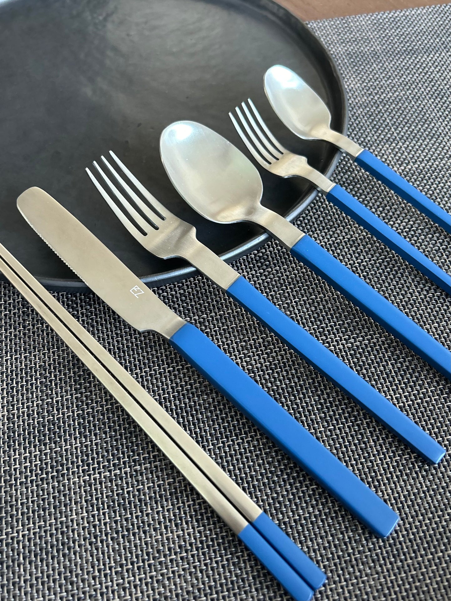 Sapphire Blue Cutlery Set Of 6