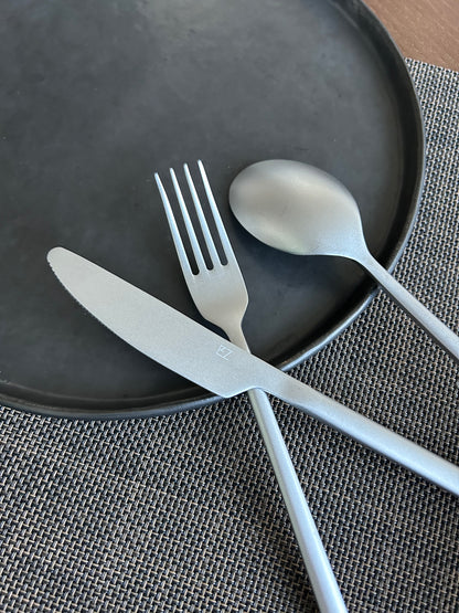 Sleek Titanium Cutlery Set