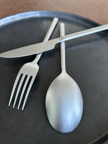 Sleek Titanium Cutlery Set