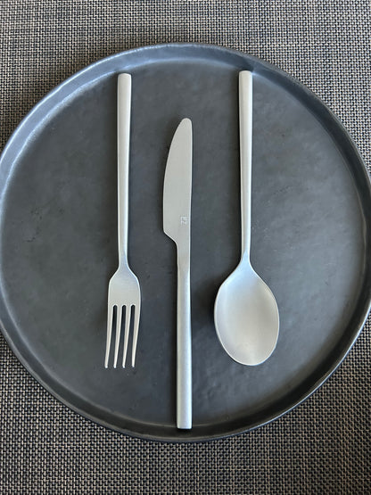 Sleek Titanium Cutlery Set